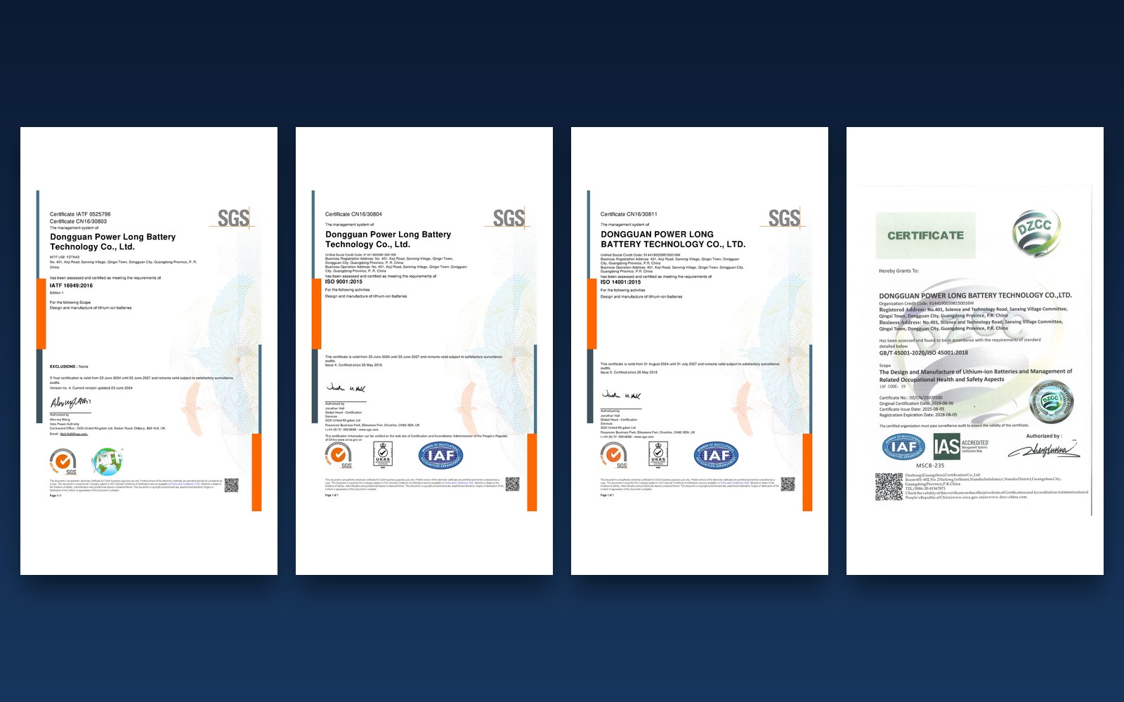 PLB certifications and industry honors